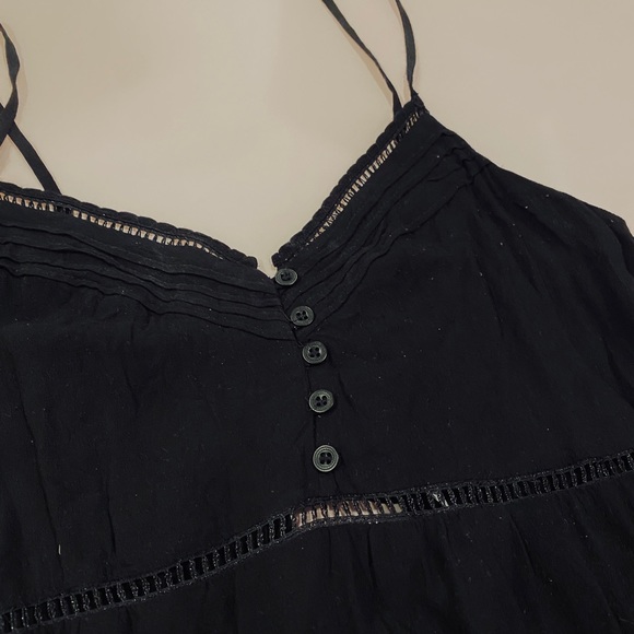 Kimchi and blue urban outfitters pansy tiered black summer mini dress size 2 - Picture 4 of 5